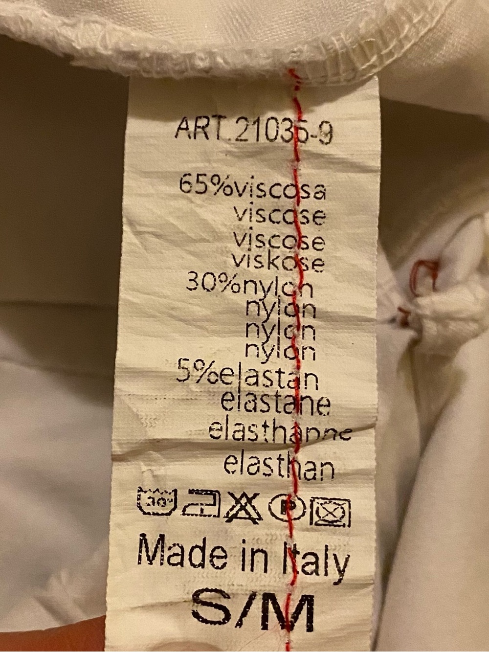 Made in Italy White Stretch Straight-Leg Pants - Picture 11 of 13